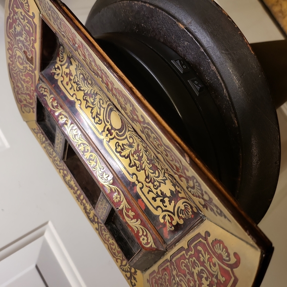 Antique circa Mid 1800s French Boulle Inkwell Stand Tray w/o the Glass Inkwells - Picture 10 of 13